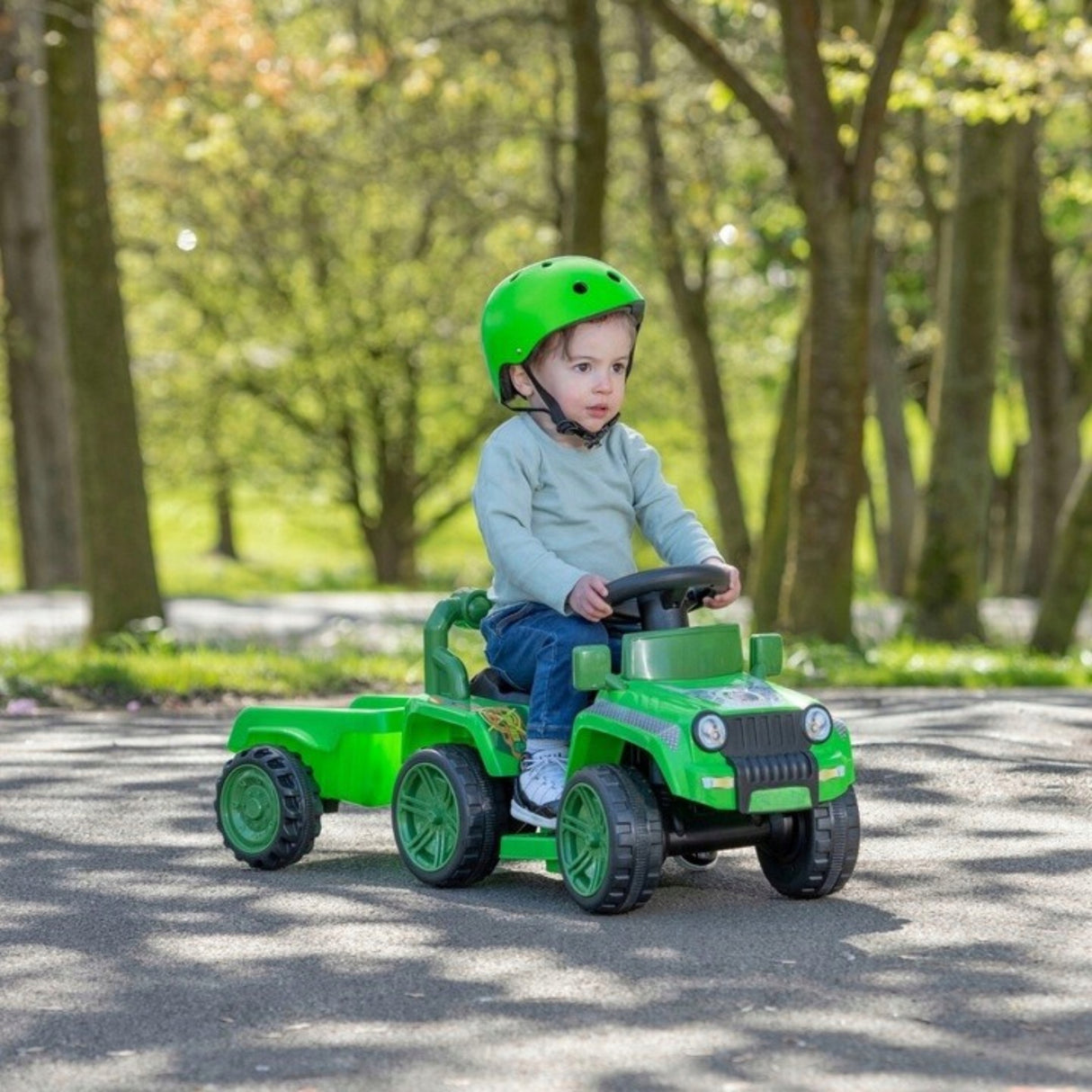 Auto na Akumulator Jeździk Terenowy Pojazd Odczepiana Przyczepa dla Dzieci