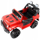 JEEP LT Off Road 4x4, Auto na Akumulator 4 Amortyzatory Czerwony 12V 7Ah