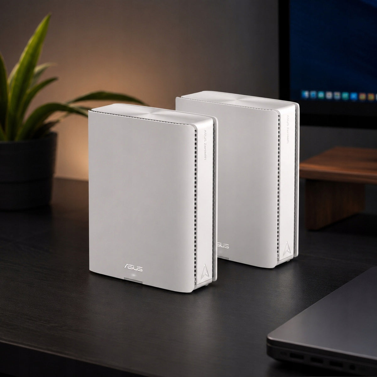 Dwa Routery ASUS BQ16 Wifi 7 2 Pack BE25000 Zestaw Mesh Wi-Fi 7 Białe