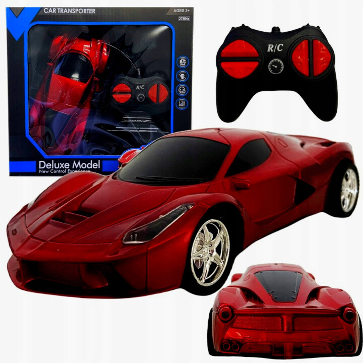 SPORTOWY SAMOCHÓD ZDALNIE STEROWANY+PILOT AUTO RC