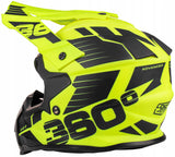 Kask Cross Enduro S Fluo Żółty MTB Quad Lekki Daszek Homologacja EU