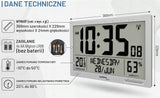 Cyfrowy Zegar Ścienny Technoline WS8013 Srebrny 37 cm x 27 cm Data Dzień