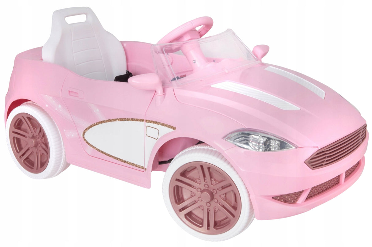 Auto Kabriolet na Akumulator Samochód Cabrio LED Dźwięk Różowy dla Dzieci