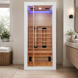 Sauna Jednoosobowa Infrared na 1 Osobę Domowe Spa Aurora Heat Biała