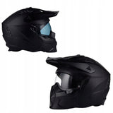 Kask Motocyklowy Predatora Daszek + 2xSzyba Czarny Mat M 4w1 Vito
