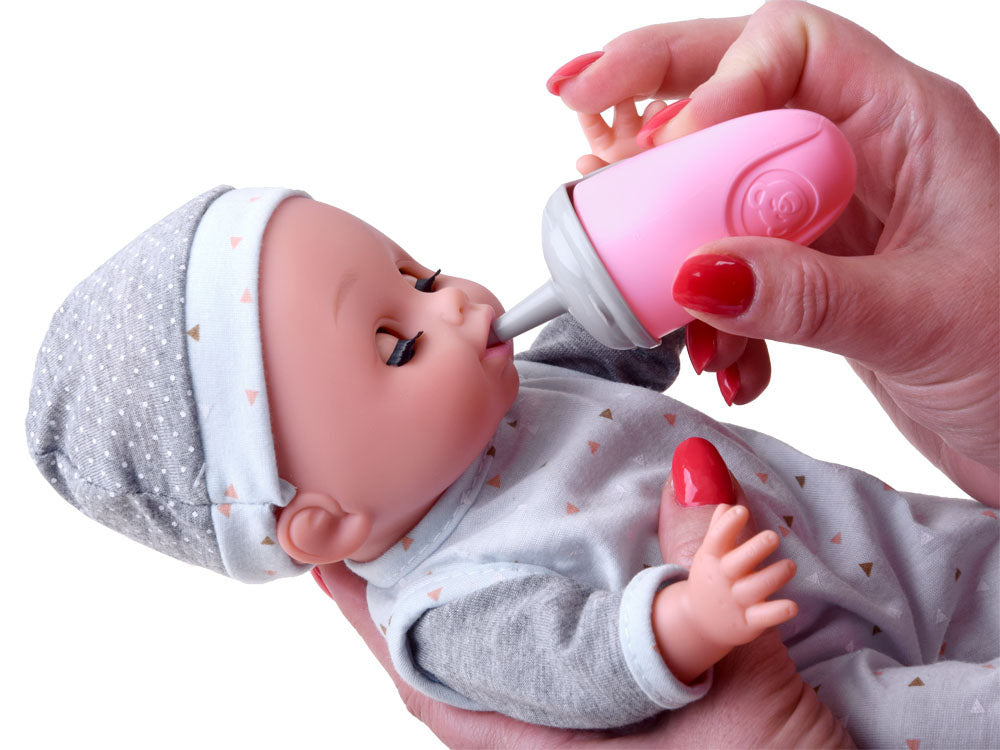 Interaktywna Lalka Sikająca Bobas Pije Mówi + Akcesoria Nocnik Pampers
