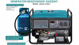Agregat Prądotwórczy DUAL FUEL LPG Benzyna 230V 4,5kW AVR Zestaw