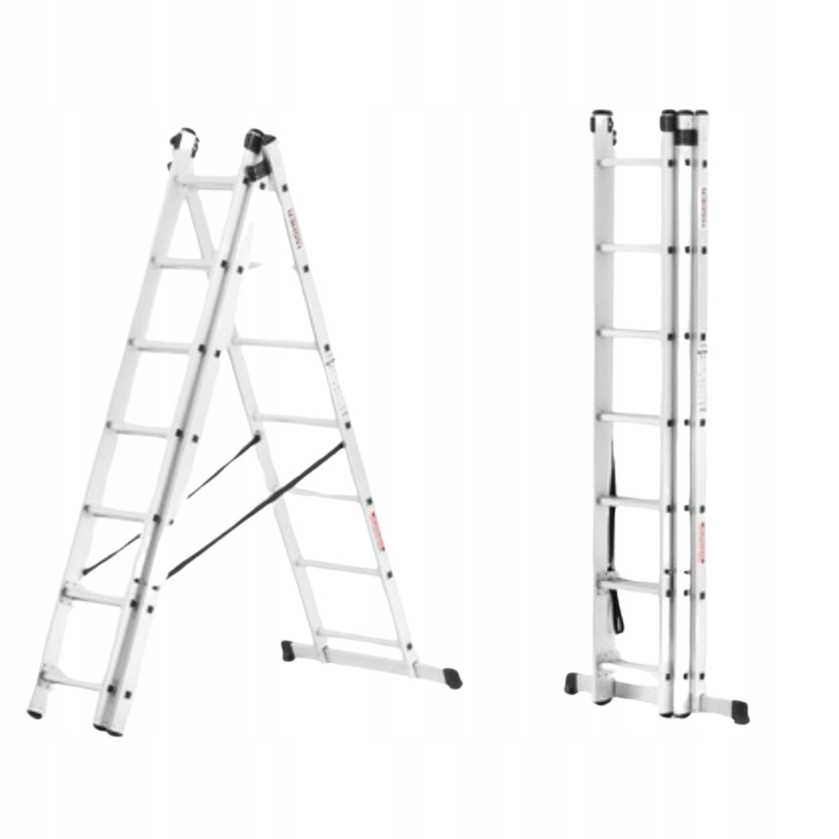 Drabina aluminiowa + GRATIS WIELOFUNKCYJNA na schody 9,5m 3x12 150kg