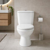 WC Kompakt Odpływ Poziomy Deska C-clear Kompletny Zestaw do Łazienki Biały