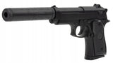Pistolet na Kulki Metalowy Pistolet Beretta z Tłumikiem + Duży Granat 6mm
