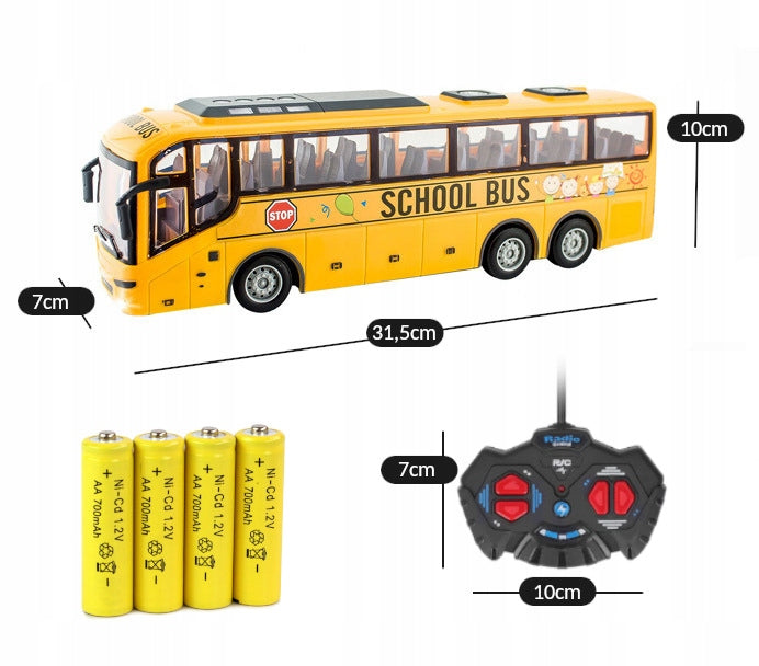 Autobus ZDALNIE STEROWANY Samochód Auto RC Światła Prezent Święta Dziecko