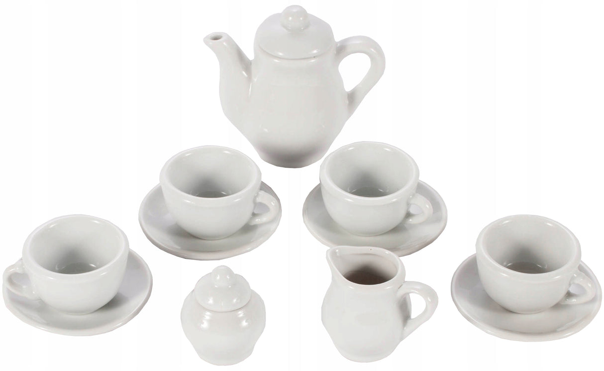 Zestaw Ceramiczny do Pomalowania do Herbatki Kolorowe Farby Pędzel