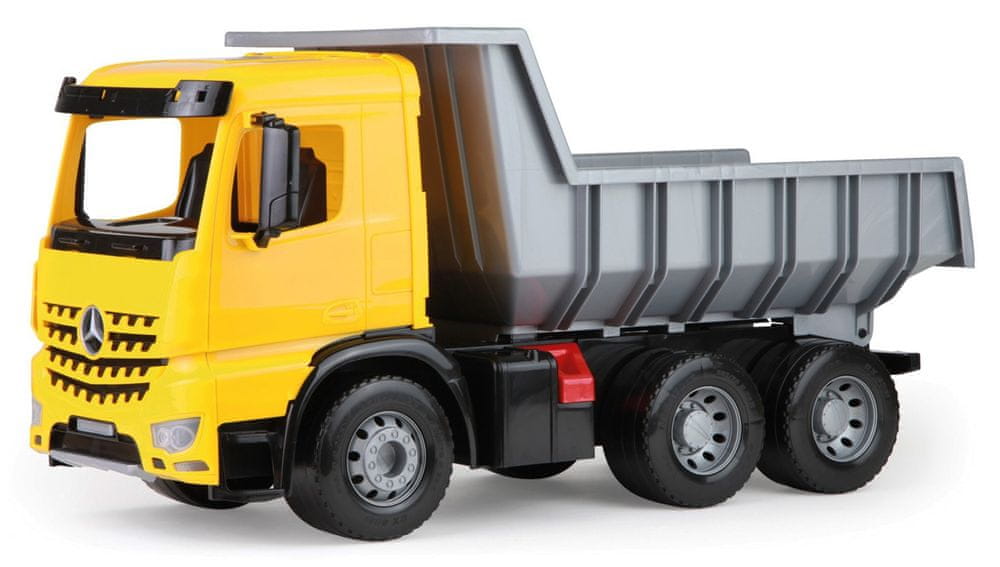 Wywrotka Mercedes Gigant Żółta Max 150 kg Zabawkowa dla Dzieci 3 Osie
