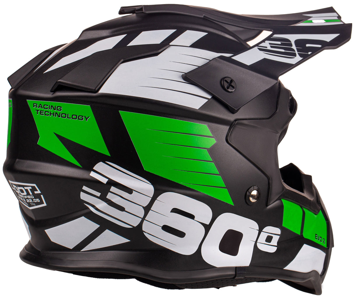 Kask Cross Enduro L/XL Homologacja EU Lekki Deflektor MTB Quad Zielony