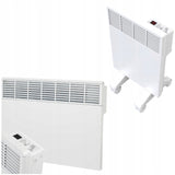 Grzejnik Elektryczny Termostat Programator Ścienny Przenośny Biały 2000 W
