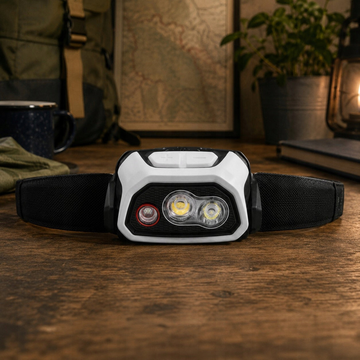 Lampka Czołowa USB V3 o Mocy 600 Lumenów Biała Mocna Czołówka Trekkingowa