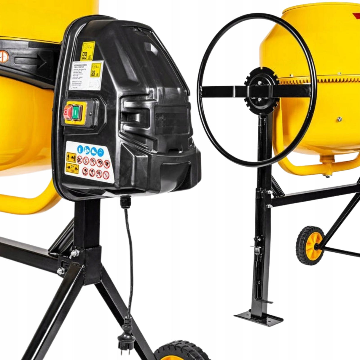 Betoniarka Mieszalnik Zaprawy Budowlana Żeliwna Pojemności 230V 850W 220L