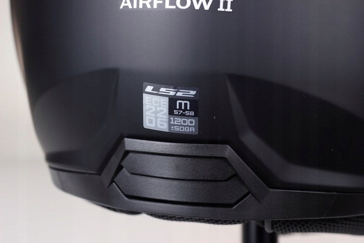 Kask Motocyklowy Otwarty LS2 AIRFLOW II Kask Solid Black Mat XL