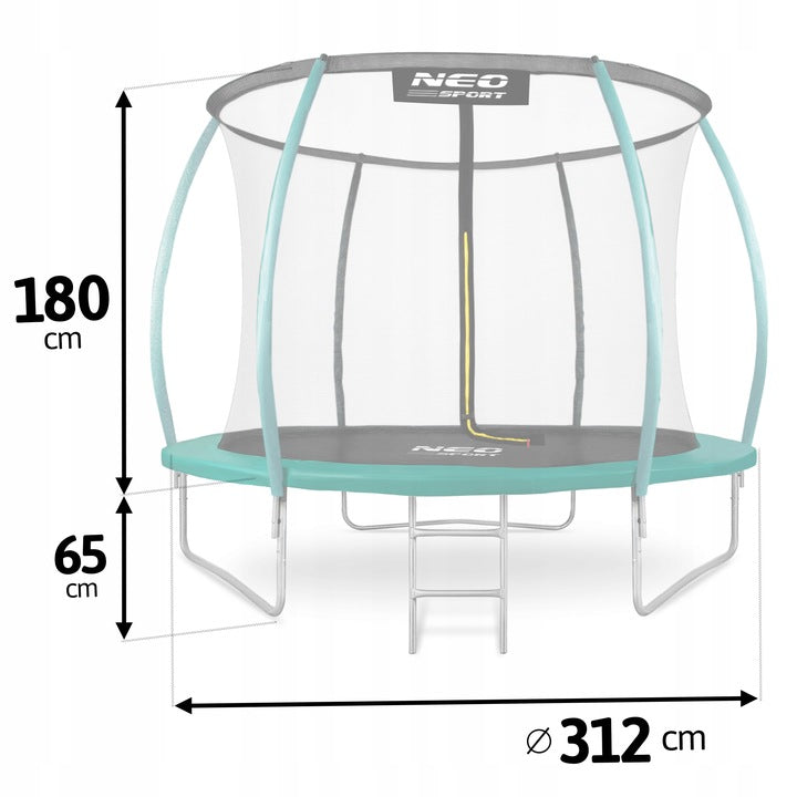 TRAMPOLINA OGRODOWA 304-312cm 10ft NEOSPORT model 2024 Poves