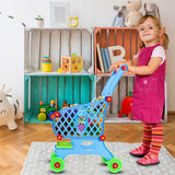 Wózek Koszyk Zakupowy Marketowy dla Dzieci na Zakupy z Produktami