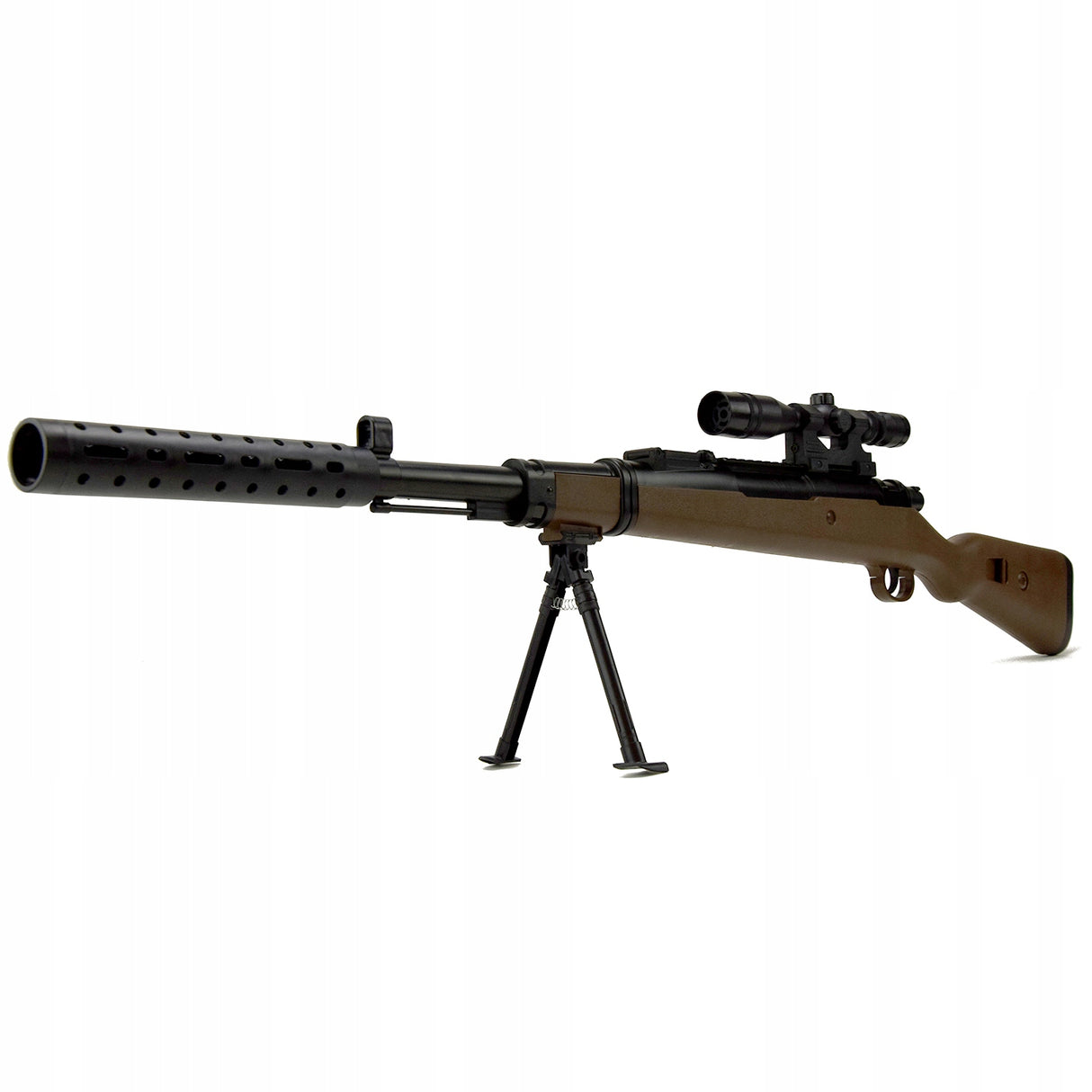 Karabin Snajperski z Lunetą na Kulki Laser Zestaw 800 Kulek Pistolet 101 cm