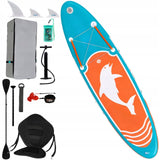 Deska Wiosłowa Nadmuchiwana Stand Up Paddle Board Niebieska z Akcesoriami