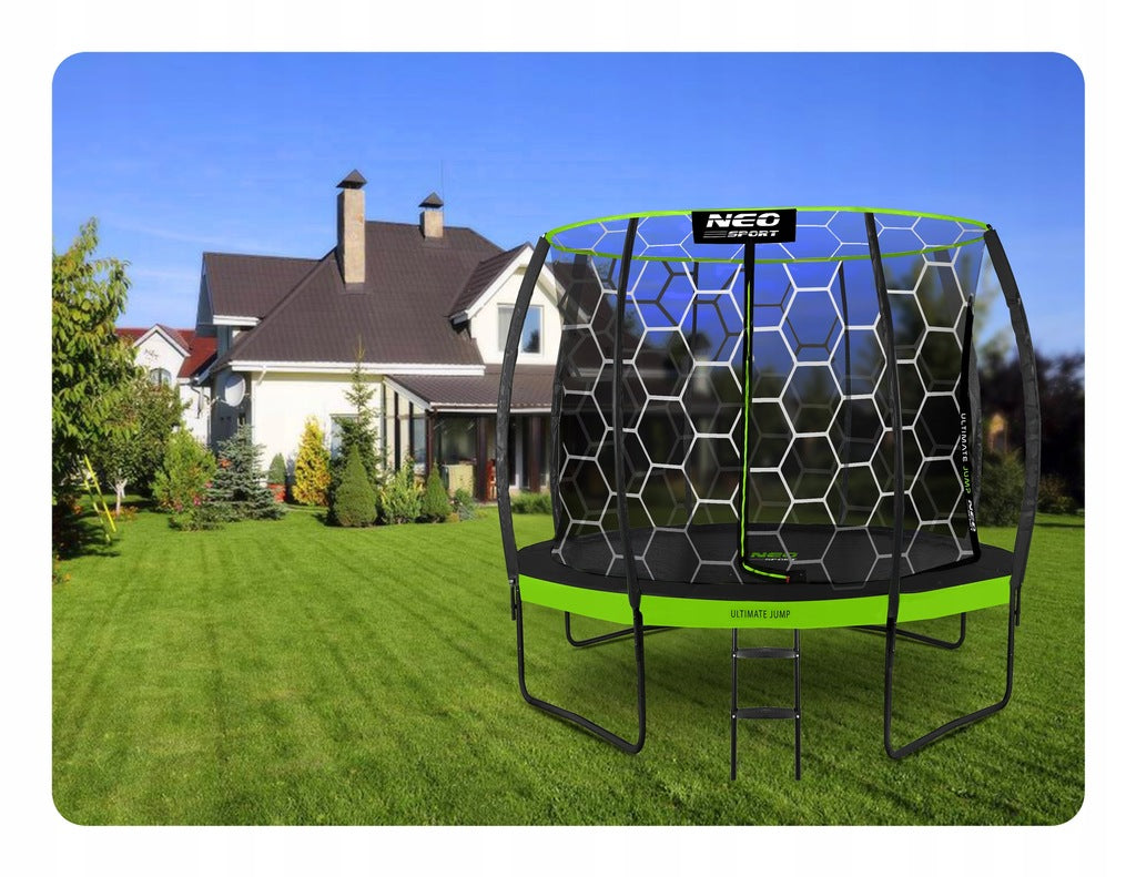 TRAMPOLINA OGRODOWA DLA DZIECI 252cm 8ft NEOSPORT POVES (244-252 cm)