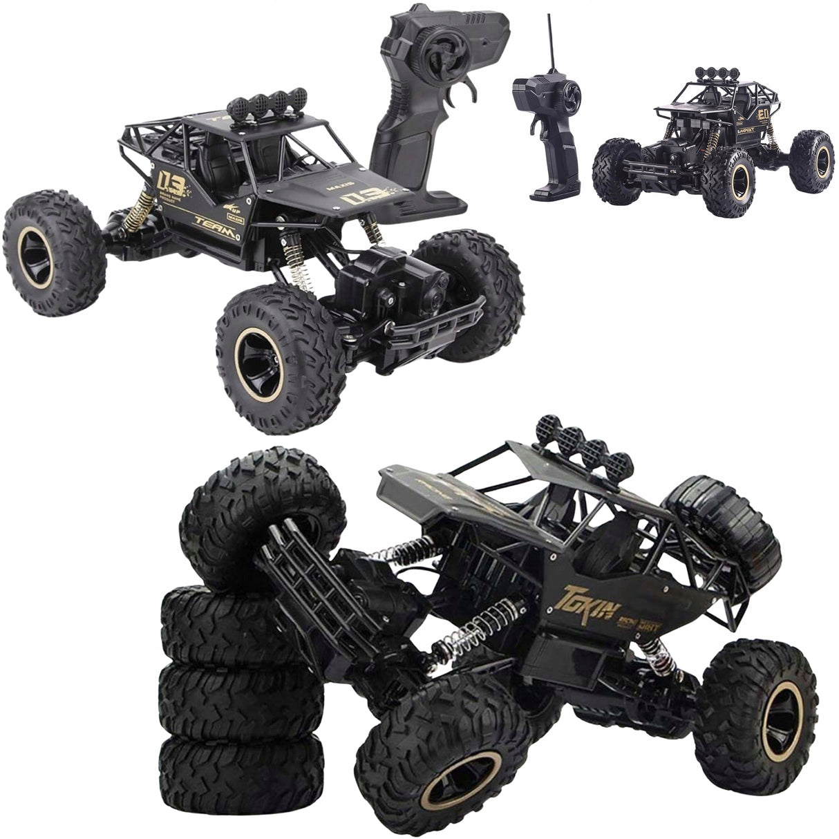 Samochód Zdalnie Sterowany Auto RC Terenowy Metal + 2 Akumulatory 4x4