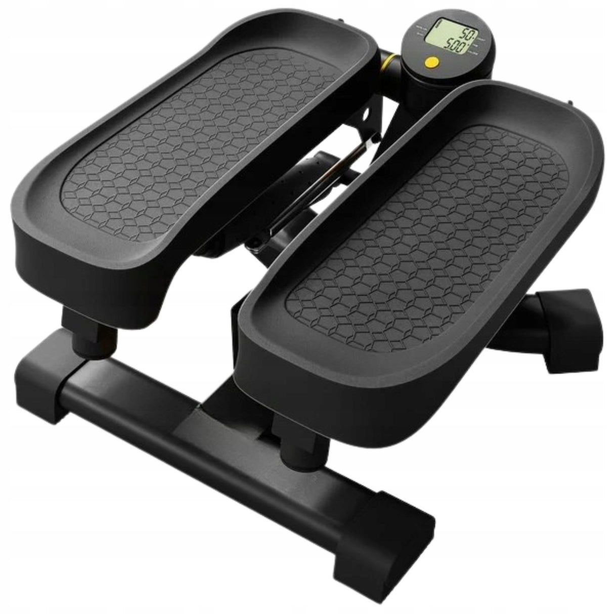 Stepper do Ćwiczeń Skrętny Fitness z Linkami Step Licznikiem 2w1 Czarny