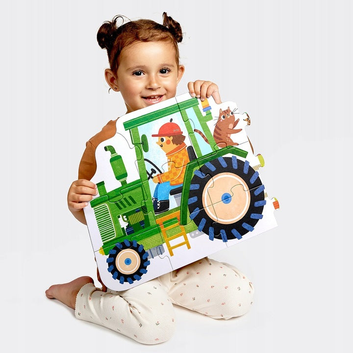 Puzzle Edukacyjne Podłogowe Traktor 24 El Dla Dzieci 2+ Trwałe Rozwijające