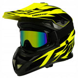 Kask Motocyklowy Cassida Cross CUP/TWO HI VIS Zielony Crossowy XL
