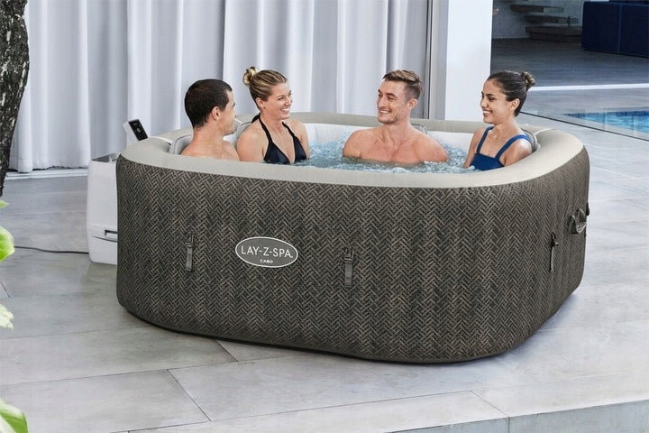 Basen z Hydromasażem 4-6-osobowy Nadmuchiwany Okrągły 795L 180x180x71 cm