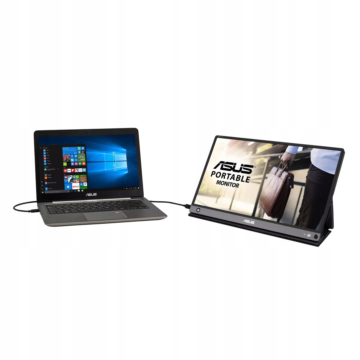 Monitor Przenośny LED Asus MB16AHP 15,6" 1920 x 1080 px IPS / PLS Czarny
