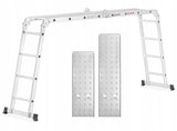 Drabina Aluminiowa wielofunkcyjna przegubowa składana 4x4 +podest Aluminium