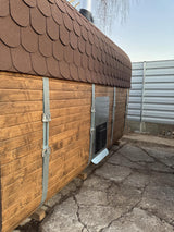 Sauna Ogrodowa z Piecem na Drewno Zestaw Szwedzkie Drewno Quadro 340 cm