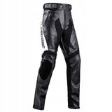 Motocyklowe Spodnie Skórzane Czarno Białe Ochronne UNISEX Rozmiar 2XL