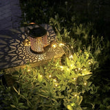 Lampa Solarna Ogrodowa LED Wbijana Dekoracyjna Ozdoba + Czujnik Konewka