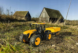 Traktor z Przyczepką Ciągnik Zdalnie Zabawkowy Żółty Sterowany Pilotem RC