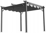 Pergola Ogrodowa Tarasowa Szara Dach Altana Pawilon Dach 3x3 M