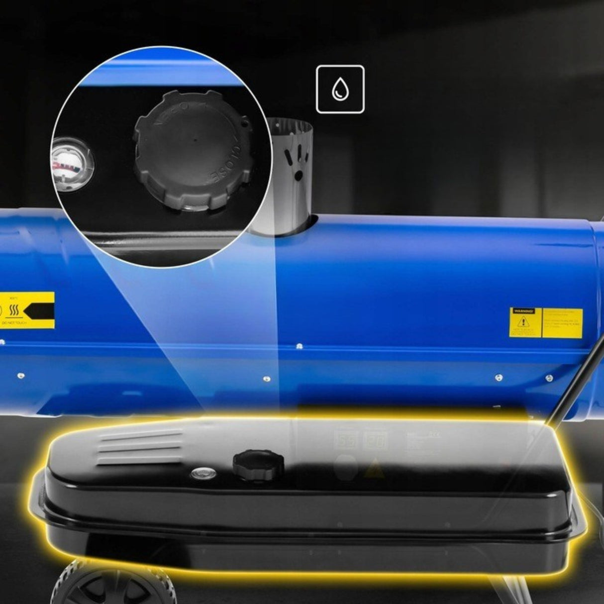 Nagrzewnica Spalinowa Mobilna Dmuchawa Olejowa Mocna Ogrzewanie 28-30 kW