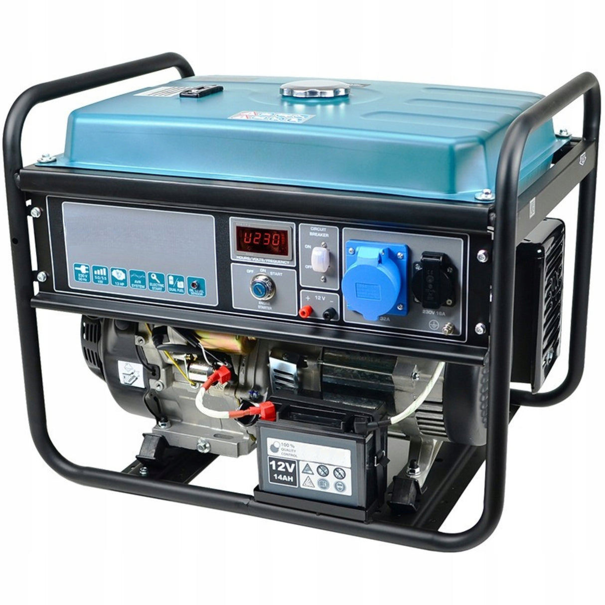 Agregat Prądotwórczy Jednofazowy DUAL FUEL LPG Benzyna 230V 5,5kW AVR