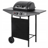 Grill Gazowy Czarny Kompaktowy Teesa BBQ 2000 2 palniki 5 kW TSA0080