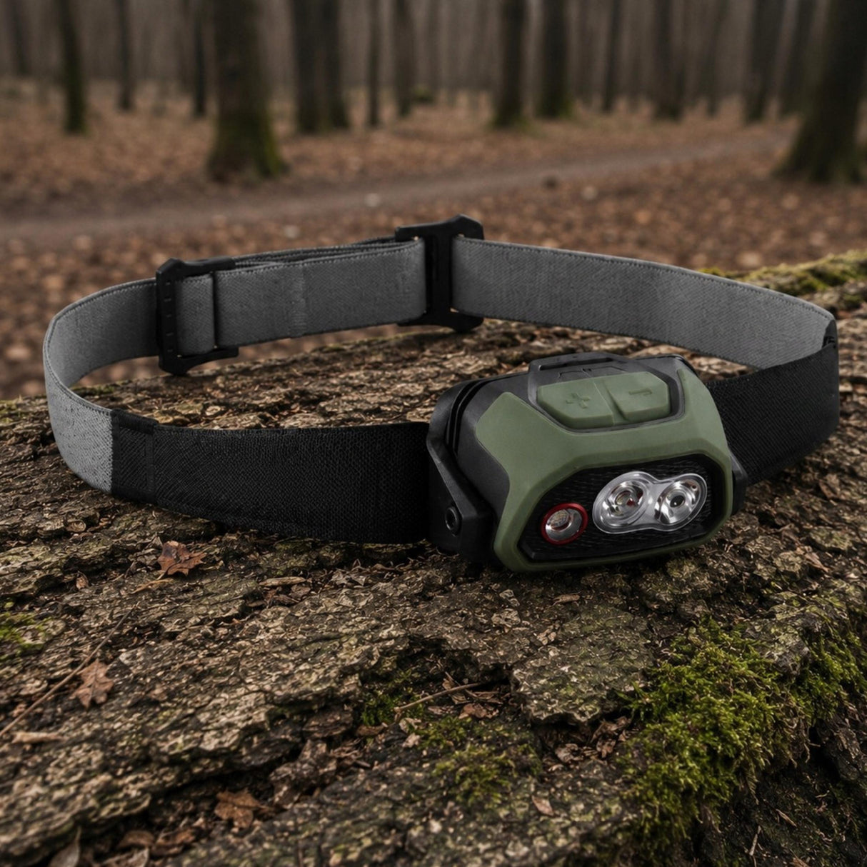 Lampka Czołowa USB V3 Moc 600 Lumenów Czarno-Zielona Czołówka Trekkingowa