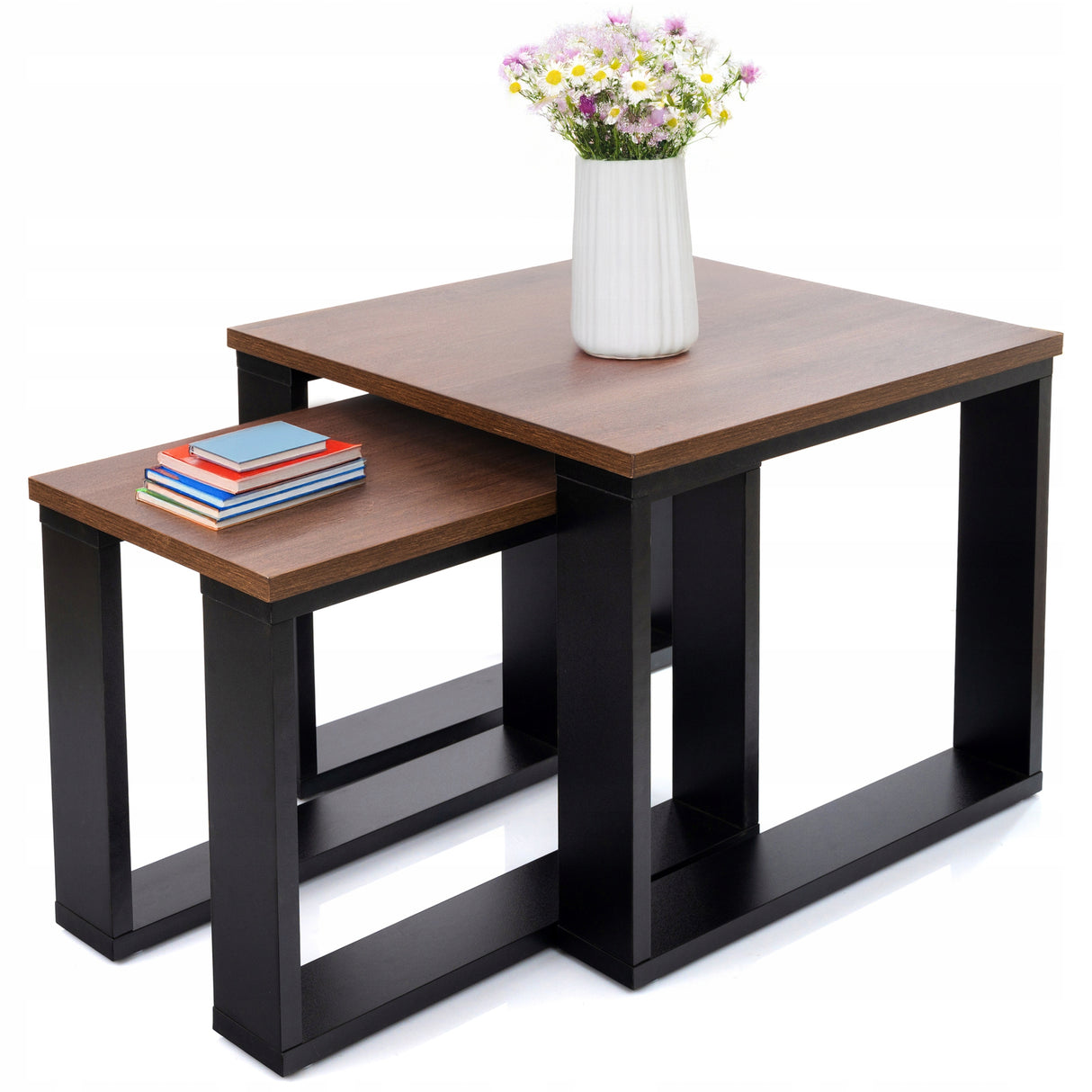 Stolik Kawowy Poves Justyna 2W1 Dąb Craft Loft Retro 2 Stoliki 60x60