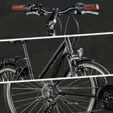 Rower Trekkingowy Damski Aluminiowy Światła SHIMANO 28" Koło Czarny Mat