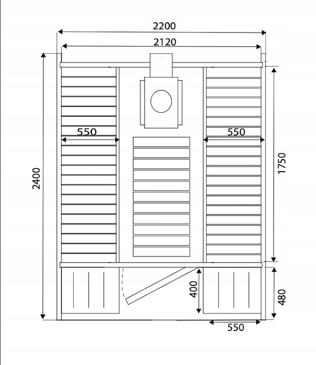 Sauna Ogrodowa do Samodzielnego Montażu Szwedzkie Drewno Quadro 240 cm