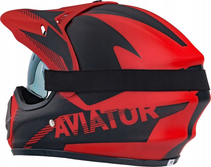 Kask Motocyklowy Crossowy Enduro na Quad Skuter Motor Czerwony XXS