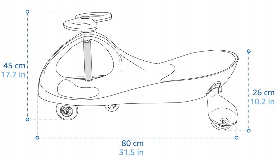Jeździk Grawitacyjny Koła Led Crazy 120 Kg Twist Car Zielony + Klakson