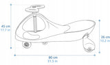 Jeździk Grawitacyjny Koła Led Crazy 120 Kg Twist Car Zielony + Klakson