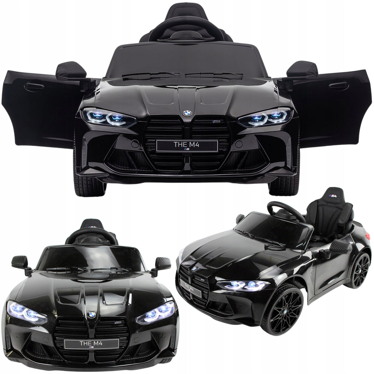 BMW M4 Autko na Akumulator Skóra Czarne 12V 10Ah Dwa Najmocniejsze Silniki